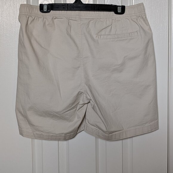 (2 For 15 Send Offer) Flat Front Drawstring Shorts - Cream - Picture 2 of 2